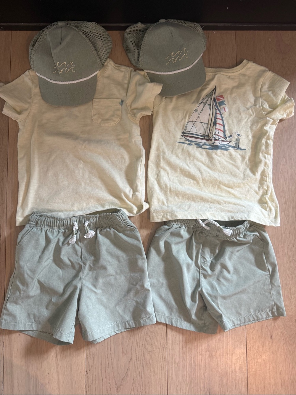 Twin Boys Sailboat Outfits 4T